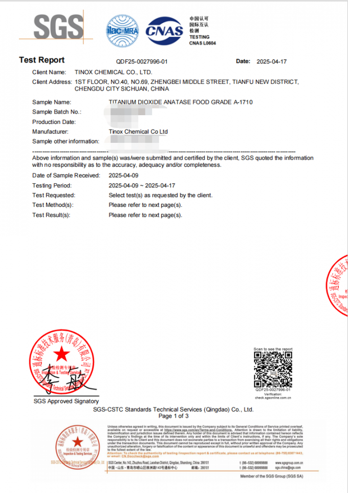 TINOX CR-1120 Rutile TiO2 Pigment for Coatings